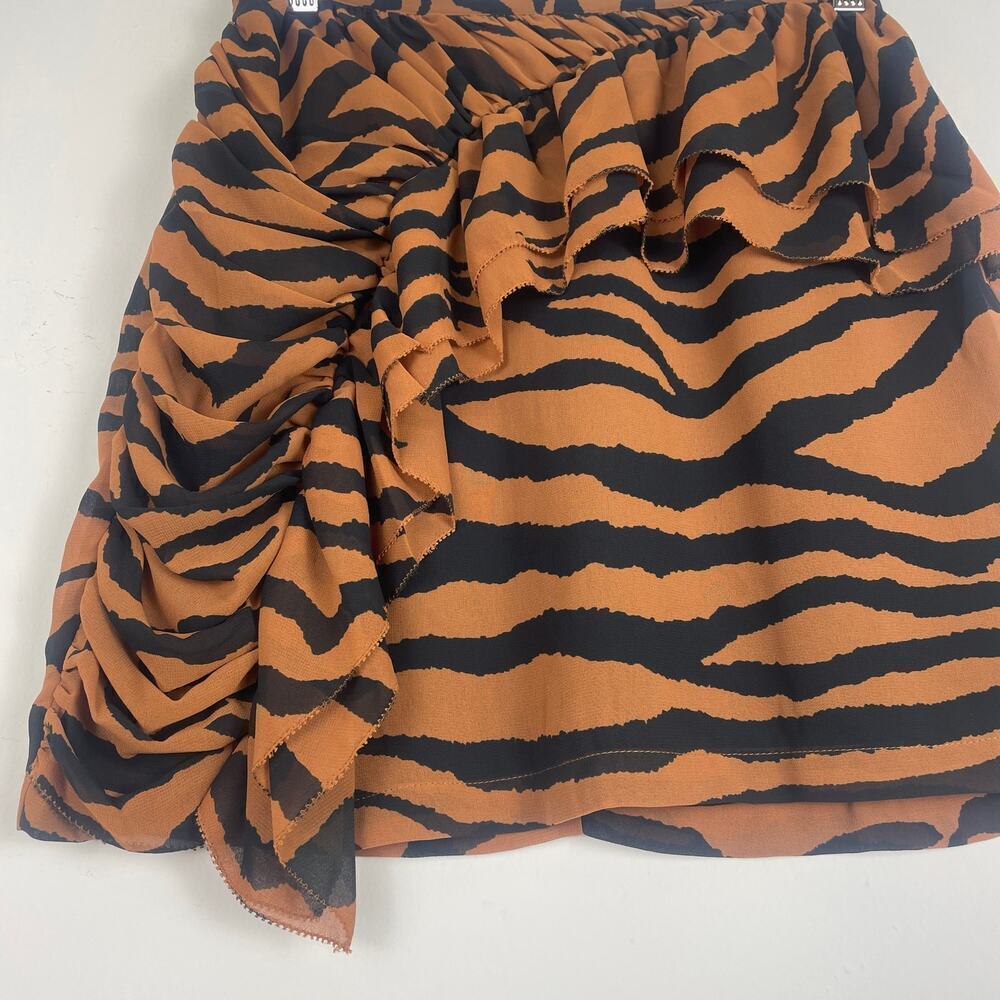 All Saints animal print skirt cheetah Nia/Pia Zephyr Miniskirt size 4 - Picture 3 of 7
